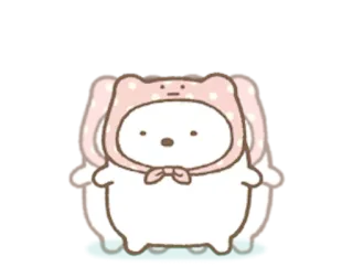 👻 lucu, kawaii, kelinci, kelinci, hewan, kartun telegram sticker