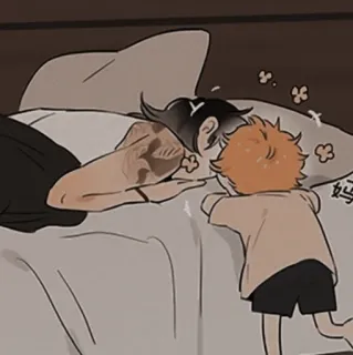 🐾 Desenho animado, Anime, Pai/Mãe, Criança, Hora de dormir, Família telegram sticker