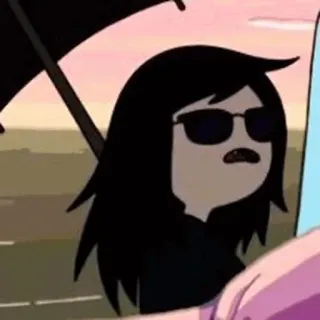 🖤 Marceline Adventure Time Adventure Time, Marceline, cartoon, vampire, sunglasses whatsapp sticker