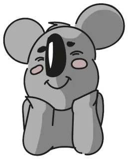 😊 koala, animal, mignon, dessin animé, kawaii, autocollant whatsapp sticker