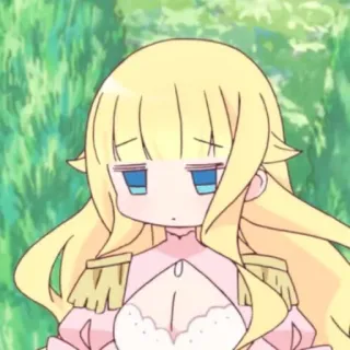 ☁️ chica anime, rubia, princesa, dibujo animado, linda, chibi whatsapp sticker