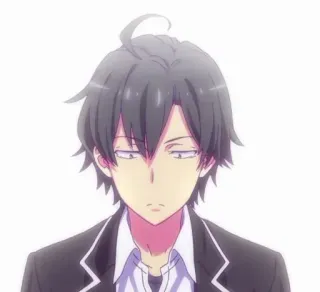 🍺 Hachiman Hikigaya My Teen Romantic Comedy SNAFU Anime, Charakter, Teenager, Comedy, Romantisch, Hikigaya Hachiman whatsapp sticker