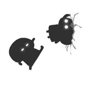 🦶 Geist, gruselig, Silhouette, Halloween, Gespenst telegram sticker