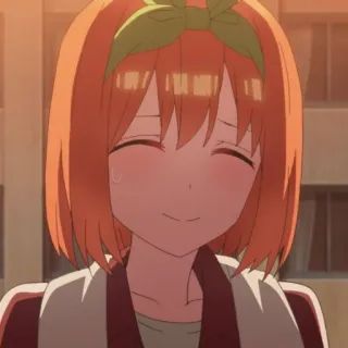 👒 Anime, Fofo, Menina, Sorrindo, Feliz telegram sticker