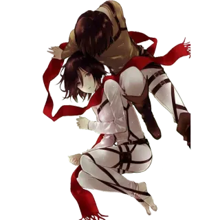 ❤ Mikasa Ackerman Attack on Titan Anime, Attack on Titan, Militair, Geweld, Mikasa Ackerman, Personage, Manga telegram sticker