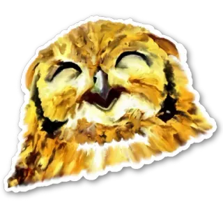 😊 cú mèo, chim, động vật, sticker, hình minh họa telegram sticker