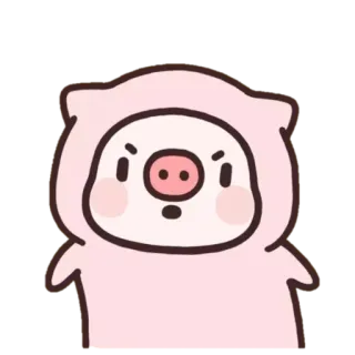 😳 豚, かわいい, 漫画, 動物 telegram sticker
