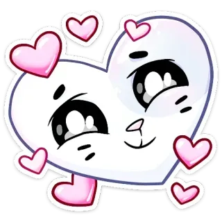 ❤ ハート, 愛, かわいい, 可愛い, ステッカー, マンガ telegram sticker