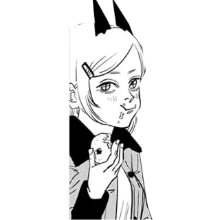 😋 Nayuta Chainsaw Man anime, manga, chainsaw man, nayuta, donut telegram sticker