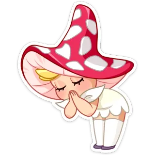 🥺 гриб, каваий, милый, наклейка, гриб, фэнтези telegram sticker