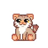 🐅 แมว, ลูกแมว, พิกเซลอาร์ต, น่ารัก, สัตว์, สัตว์เลี้ยง telegram sticker