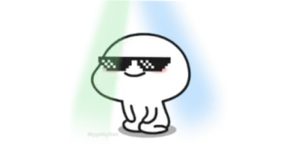 🍚 desenho animado, personagem, óculos, legal whatsapp sticker