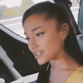 😐 Ariana Grande Osoba, Piosenkarz, Gwiazda, Kobieta, Gwiazda pop telegram sticker