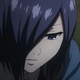 🪁 Touka Kirishima Tokyo Ghoul อนิเมะ, มังงะ, โทวกะ คิริชิมะ, โตเกียว กูล, ตัวละคร, ผู้หญิง telegram sticker