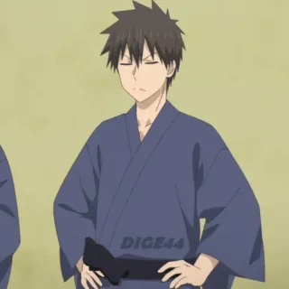 🤨 DIGE44 อนิเมะ, ชาย, กิโมโน whatsapp sticker