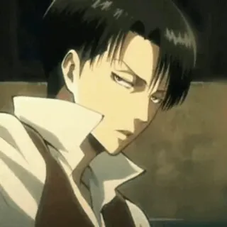🖤 Levi Ackerman Attack on Titan anime, manga, levi, attack on titan, personage telegram sticker