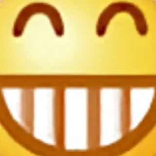 😁 emoji, smile, happy, face, teeth telegram sticker