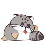 🤪 gato, gracioso, lindo, pegatina, dibujo animado, animal telegram sticker