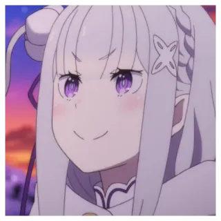 🛏 Emilia Re:Zero − Starting Life in Another World Anime, Manga, Emilia, Re:Zero, Fantasía, Lindo whatsapp sticker
