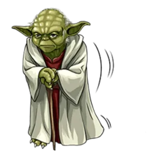 😡 Yoda Star Wars yoda, star wars, maestro jedi, jedi, caminando telegram sticker