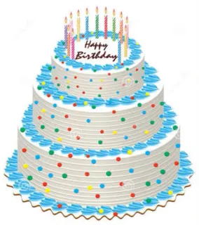 🍰 Happy Birthday birthday, cake, celebration, candles, party telegram sticker