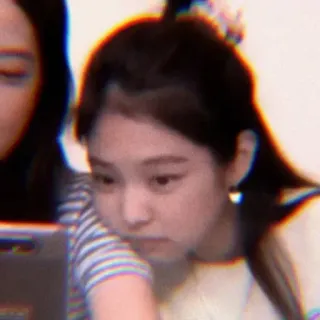 🎠 Jennie Kim Дженни, K-Pop, Певица, Портрет, Кореянка, Женщина, Знаменитость whatsapp sticker