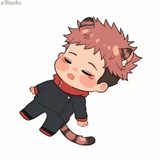 😪 Cartoon, Anime, Chibi, Kawaii, Schattig, Dierenoren, Slaperig telegram sticker