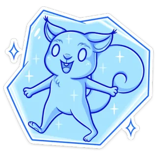 🥶 esquilo, gelo, fofo, desenho animado, animal, congelado, inverno telegram sticker