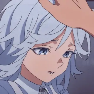 😞 Anime, Mädchen, blaue Haare, traurig, Charakter whatsapp sticker