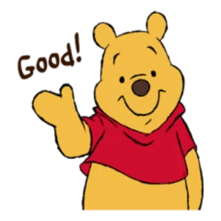 👍 Winnie the Pooh Good! cartoni animati, Disney, Winnie the Pooh, saluti telegram sticker