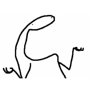 🙄 meme, shrug, confused, stick figure telegram sticker