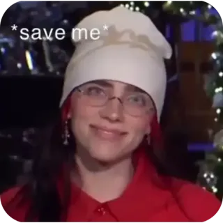 🆘 Billie Eilish *save me* telegram sticker