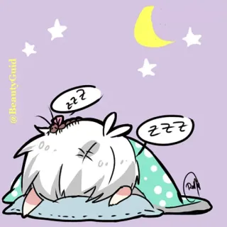 😴 BeantyGnid sleep, moon, stars, zzz, cartoon, cute telegram sticker
