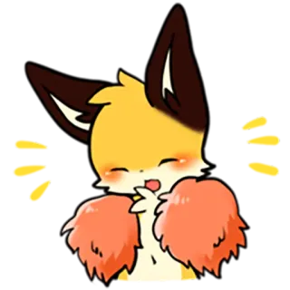 😃 süß, Cartoon, Tier, Fuchs, Kawaii, entzückend telegram sticker
