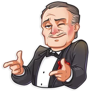 👈 Don Corleone The Godfather mafia, godfather, don corleone, movie character, gangster whatsapp sticker