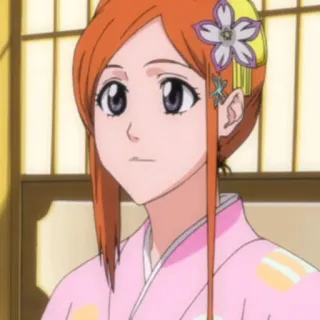 🙂 Orihime Inoue Bleach anime, cartoon, character, Orihime Inoue, Bleach, woman telegram sticker