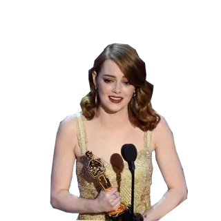 👑 Emma Stone 여배우, 유명인, 오스카, 수상, 레드카펫 telegram sticker