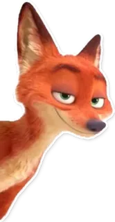 😈 Nick Wilde Zootopia Nick Wilde, Zootopia, Disney, raposa, personagem animado telegram sticker
