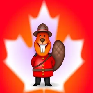 🇨🇦 castor, Canadá, RCMP, símbolos canadienses, hoja de arce telegram sticker