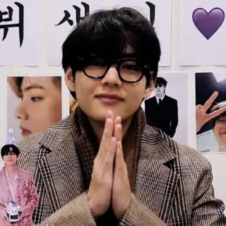🔈 V V, BTS, K-Pop, Chanteur, Idole, Kim Taehyung telegram sticker