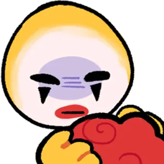 🤡 emoji, gesicht, traurig, weinen, verärgert, emotional whatsapp sticker