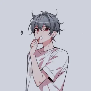 💨 Anime, Con trai, Kẹo mút, Dễ thương, Manga whatsapp sticker