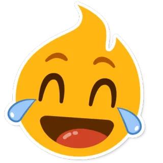 😂 emoji, laughing, crying, flame, face, happy, joy whatsapp sticker