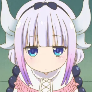 🍥 Kanna Kamui Miss Kobayashi's Dragon Maid Anime, Kanna Kamui, Drache, Süß, Miss Kobayashis Dragon Maid telegram sticker