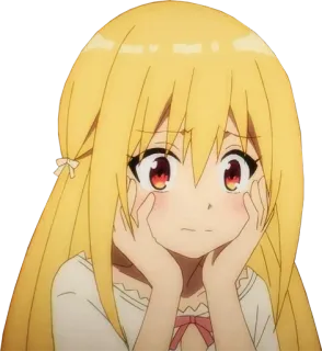💛 anime, girl, cartoon, cute, blond hair, character, animation telegram sticker