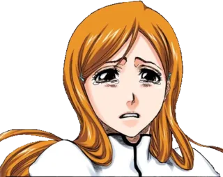 😢 Orihime Inoue Bleach Anime, Manga, Płacz, Smutny, Orihime Inoue whatsapp sticker