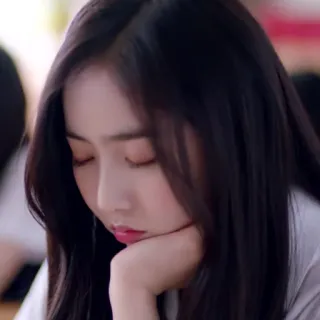 🥱 Mädchen, Student, Asiatisch, Frau, Porträt whatsapp sticker