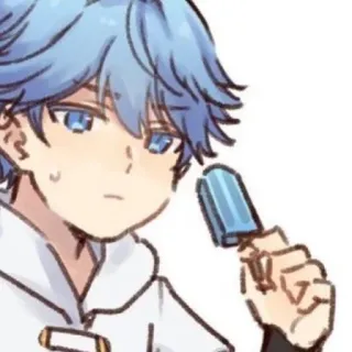 😥 Chongyun Genshin Impact anime, cartoon, chongyun, genshin impact, popsicle, cute telegram sticker