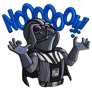 😫 Darth Vader Star Wars NOOOOO! darth vader, star wars, no, esasperato, lato oscuro, fantascienza telegram sticker