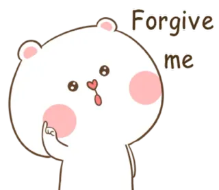 🐽 Forgive me przeprosiny, uroczy, miś, przebaczenie, przepraszam telegram sticker